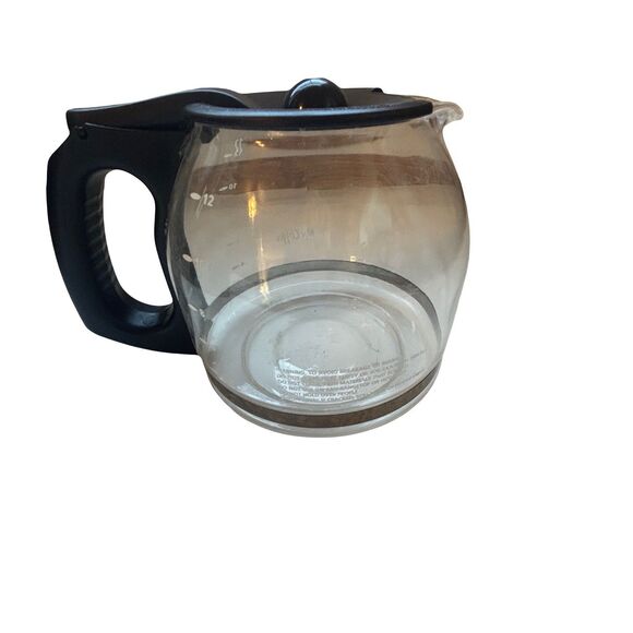 Mr. Coffee 12 Cup Carafe Glass Replacement Decanter Pot Black Handle & Lid! - Picture 3 of 9